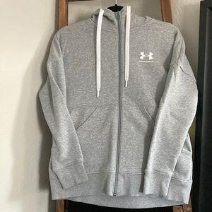 Long sleeve crew neck grey hoodie